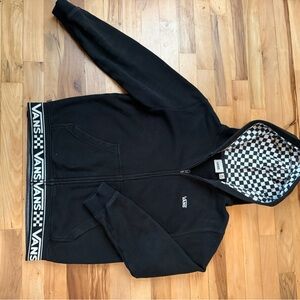 Vans Black Hoodie with Checkered Lining